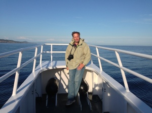 Jamey on the the whale boat. We saw three orcas, two minkes, and two bald eagles. 